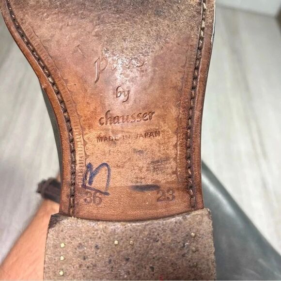 RARE Plus By Chausser Japan Tall Riding Equestrian Boots Leather Womens Size 6.5 - Picture 9 of 11